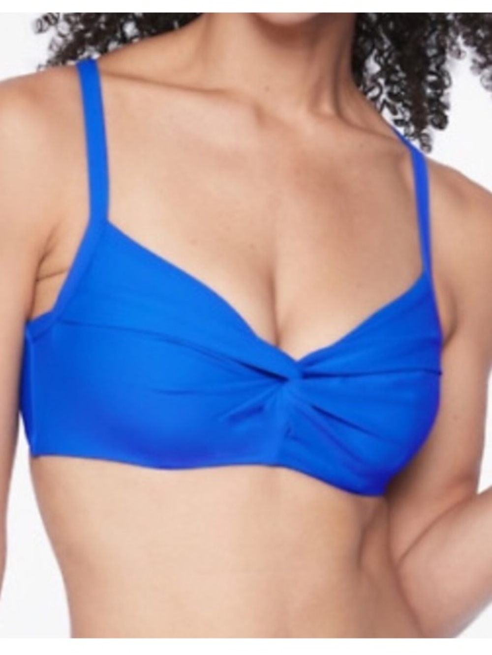 Athleta 36 B/C Twister Bikini Top Blue